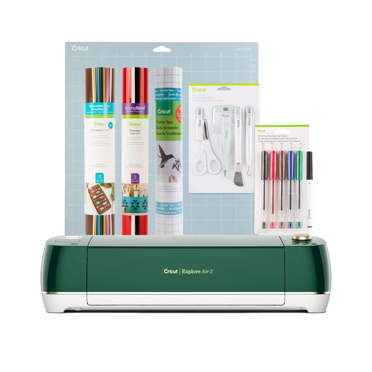 Cricut Explore Air 2 Cutting Machine (Emerald) | Ultimate Starter Kit