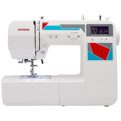 Janome MOD-30 Computerized Sewing Machine with 30 Built-In Stitches, 3 One-Step Buttonholes, Drop Feed and Accessories