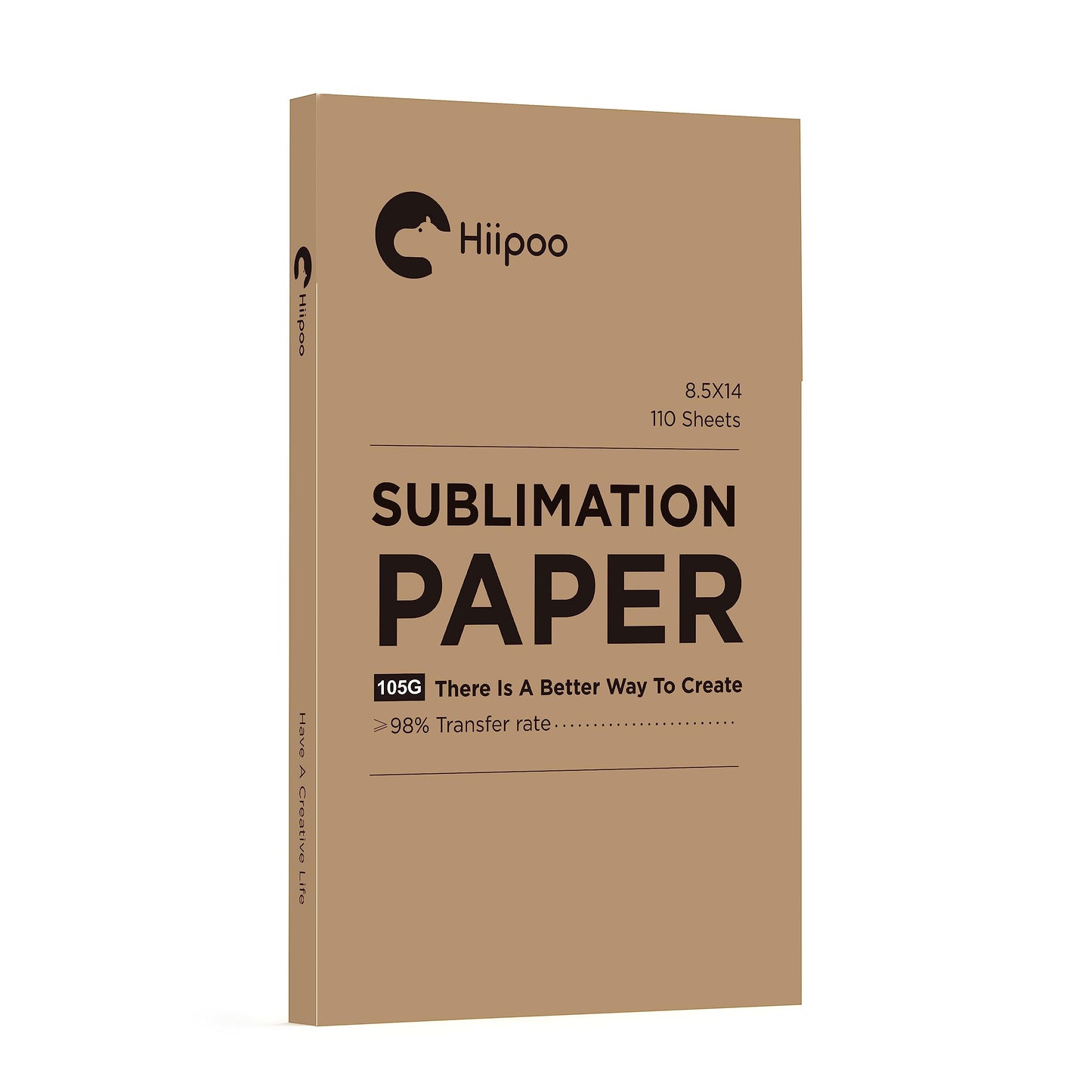 Hiipoo Sublimation Paper 8.5x11 Inch, Work with Sublimation Ink and E Sawgrass Inkjet Printers for Mugs T-Shirts Light Fabric and Other Sublimation Blanks (110 Sheets, 120G) (A-8.5x11)