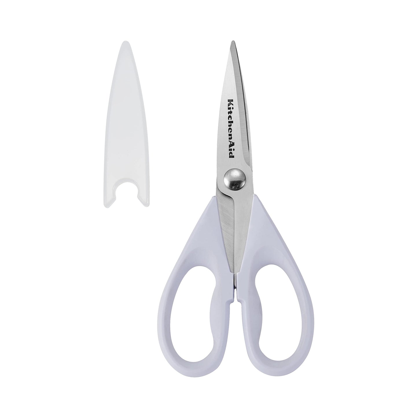 KitchenAid All Purpose Kitchen Shears with Protective Sheath for Everyday use, Dishwasher Safe Stainless Steel Scissors with Comfort Grip, 8.72-Inch, Black