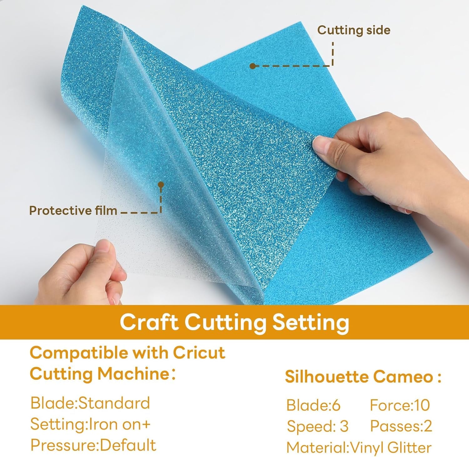 Glitter HTV Heat Transfer Vinyl - 13 Sheets 12" X 10"Glitter Iron on Vinyl for T-Shirts, Sparkle HTV Compatible with Cricut & Silhouette,Easy to Cut & Weed