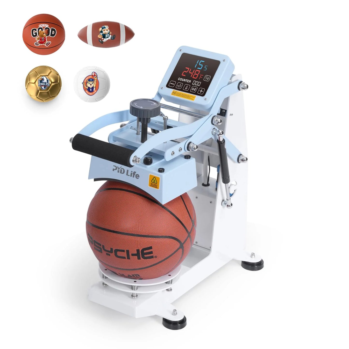 H1B Ball Heat Press Machine for Basketball Rugby Football Volleyball