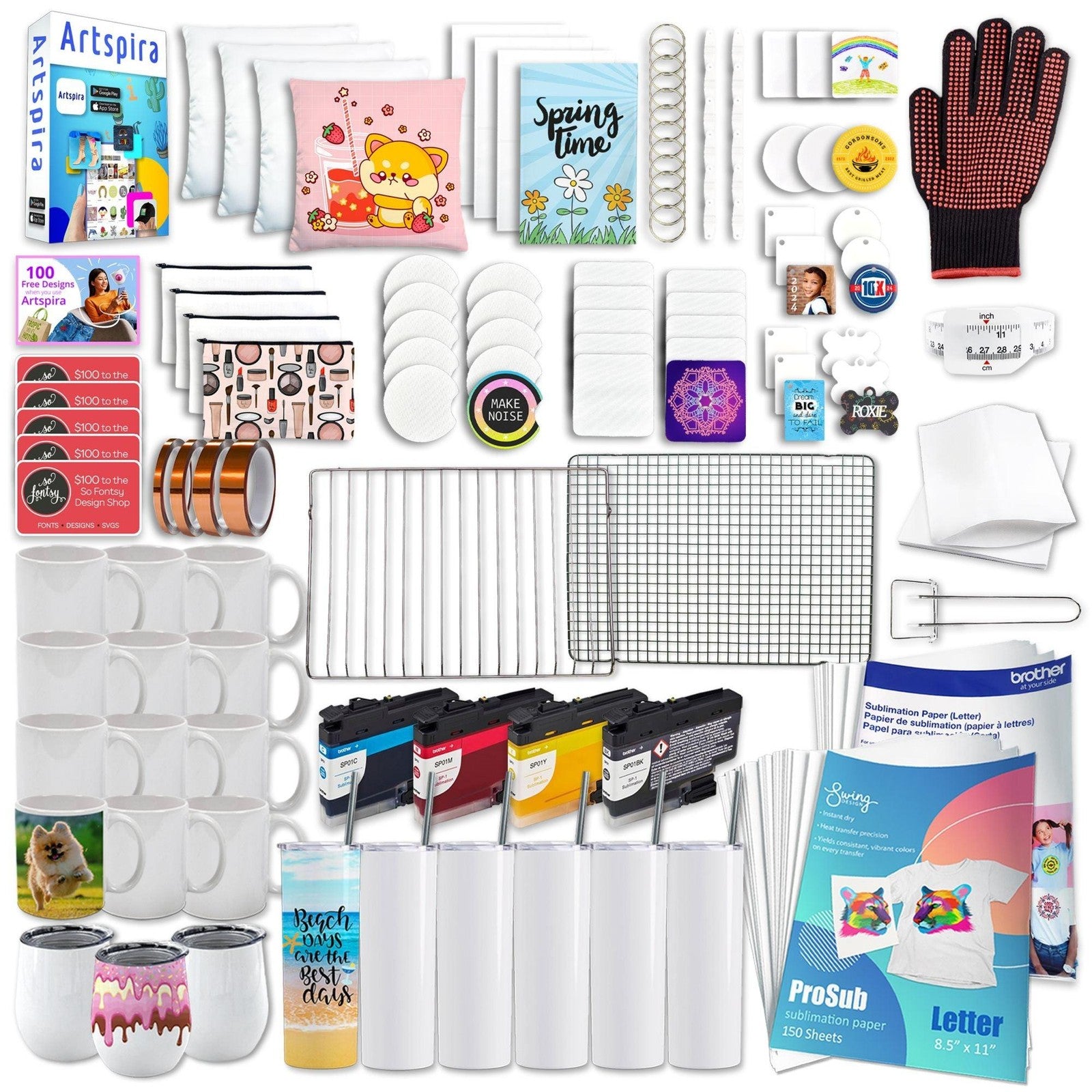 Brother SP-1 Sublimation Printer with Sublimation Oven Bundle