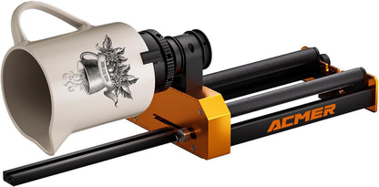 ACMER M4 Laser Rotary Roller, Laser Engraver Y-Axis Rotary 360° Roller with 3-150Mm Engraving Space for Engraving Cylindrical Objects, Ring, Suitable for ACMER P2, P1 and Most Laser Engraver