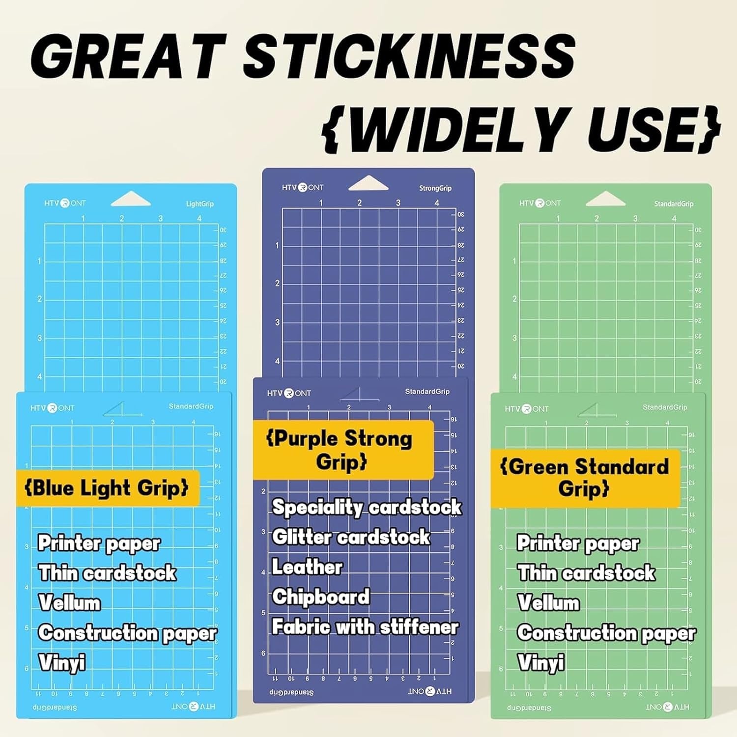 Cutting Mat Compatible with Cricut Joy, 6 Pack Cutting Mats (3 Pcs 4.5X12In & 3 Pcs 4.5X6.5In), Variety Adhesive Cutting Mats Replacement Accessories Compatible with Cricut Joy Accessories