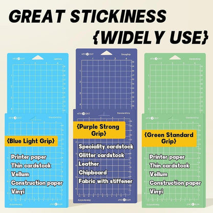 Cutting Mat Compatible with Cricut Joy, 6 Pack Cutting Mats (3 Pcs 4.5X12In & 3 Pcs 4.5X6.5In), Variety Adhesive Cutting Mats Replacement Accessories Compatible with Cricut Joy Accessories