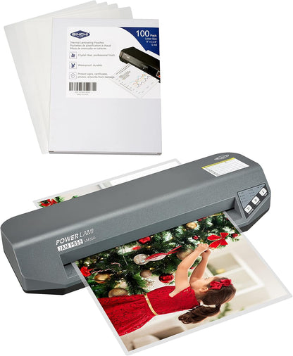 SINCHI Never-Jam Laminator & SINCHI 5 Mil 100 Pack Laminating Sheets