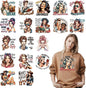 Dtf Transfers Ready to Press - 18 Pcs Sarcastic Women Iron on Transfers for T-Shirts, Funny Girl Heat Vinyl Patches Decals for Clothes, DIY Bag Pillow Decor