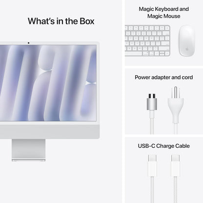Apple 2024 Imac All-In-One Desktop Computer with M4 Chip with 8-Core CPU and 8-Core GPU: Built for Apple Intelligence, 24-Inch Retina Display, 16GB Unified Memory, 256GB SSD Storage; Silver