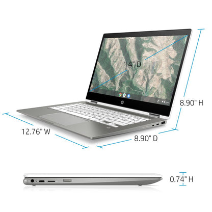 14" Touch X360, Chromebook, Intel Pentium Silver N5030, 4 GB RAM, 128 GB Emmc, Silver, Chrome OS, 14B-Ca0061Wm