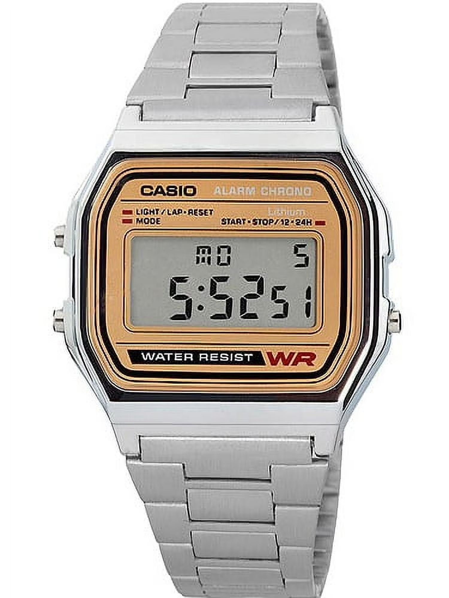Men'S Classic Digital Watch, Stainless Steel