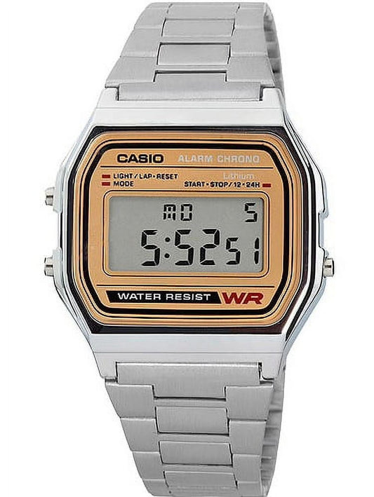Men'S Classic Digital Watch, Stainless Steel