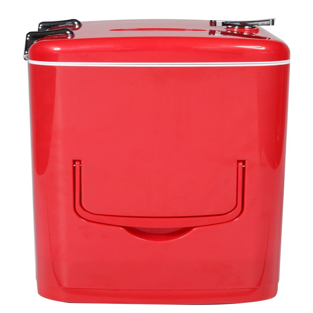 Portable Retro Extra Large 9-Can Capacity Mini Cooler, EFMIS175, Red