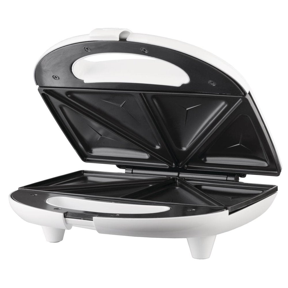 TS-240W Nonstick Compact Dual Sandwich Maker (White)