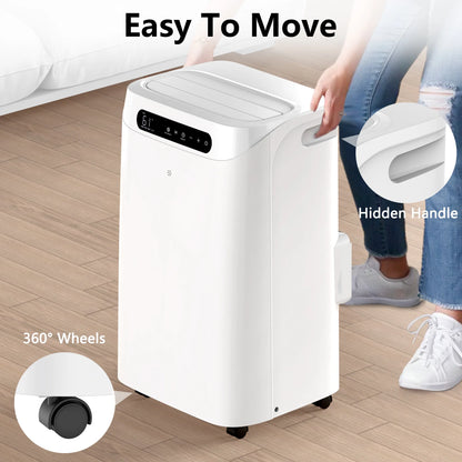 14000 BTU Portable Air Conditioner Cools up to 700 Sq. Ft, 3-In-1 AC, Dehumidifier, Fan