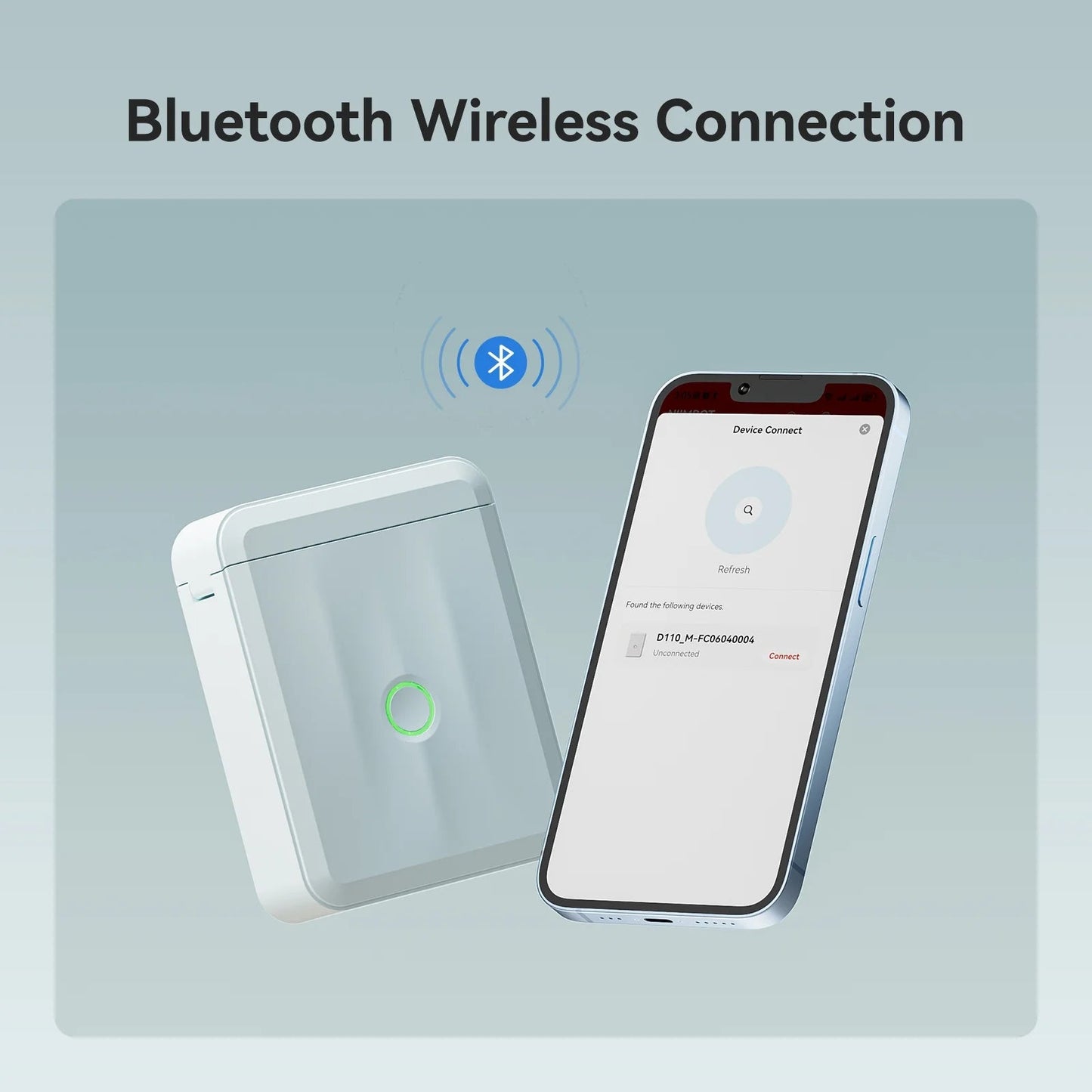 Label Maker D110 Upgraded Mini Portable Label Printer Inkless Labeler Sticker Bluetooth Rechargeable Thermal Label Maker Machine with Tape(Blue)