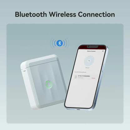 Label Maker D110 Upgraded Mini Portable Label Printer Inkless Labeler Sticker Bluetooth Rechargeable Thermal Label Maker Machine with Tape(Blue)