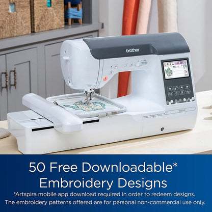 Brother SE2000 Embroidery & Sewing Machine Bundle W/ Silhouette Cameo 5 Alpha