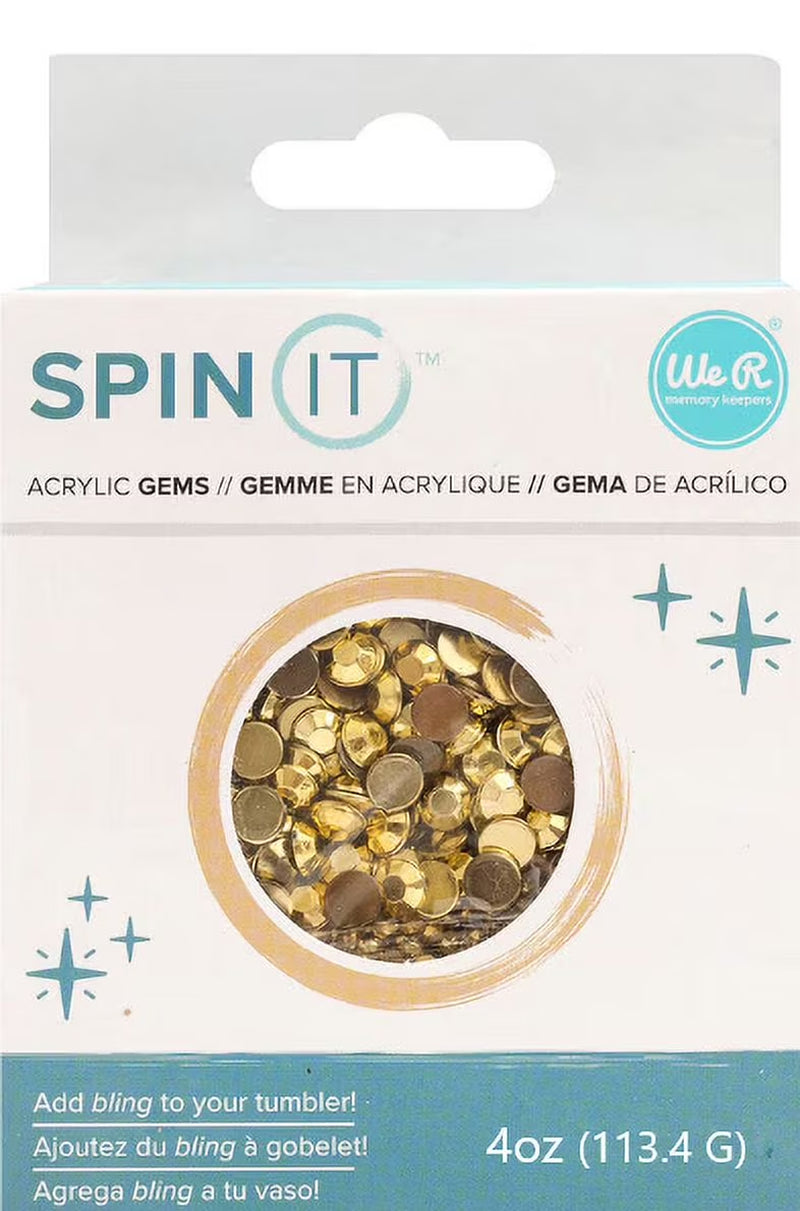 Acrylic Gems Gold - Spin It - 4Oz - Variety of Sizes