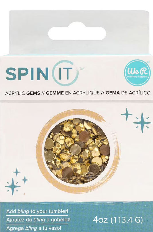 Acrylic Gems Gold - Spin It - 4Oz - Variety of Sizes