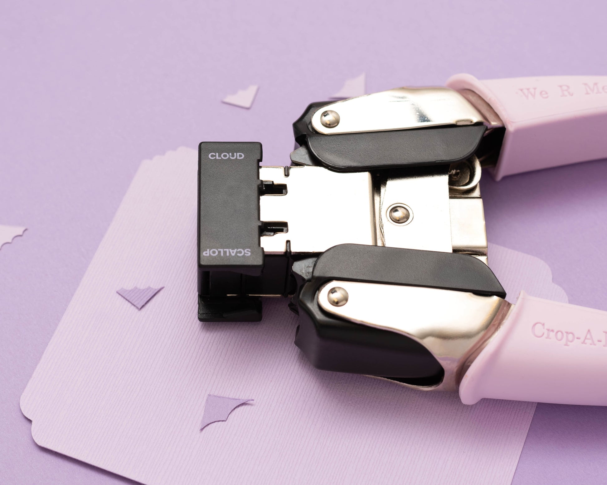 Crop-A-Dile Retro Corner Chomper Tool-Scallop & Cloud