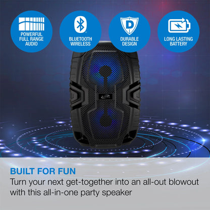 Wireless Tailgate Party Speaker, ISB250B, Black