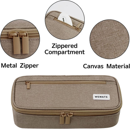 WEMATE Pencil Case, Large Storage Organizer for Stationery, Back - to - School Essential, Teacher Must - Have, Big Pencil Pouch, Marker Case School Supplies for College & High School