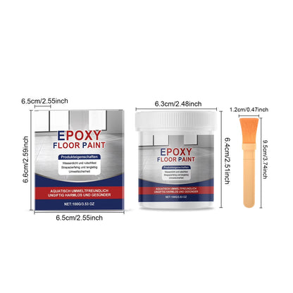 Waterproof Epoxy Floor Coating, High-Gloss Ceramic Tile Effect Floor Paint, Water-Based Non-Slip Garage Floor Coating, Long-Lasting Wear-Resistant Epoxy Sealer for Concrete Basement Garage