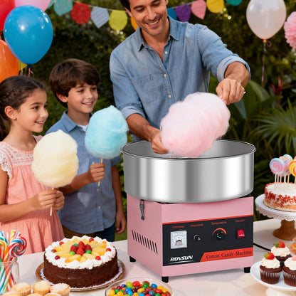 15" Cotton Candy Machine Maker Commercial Candy Floss Maker Stainless Steel