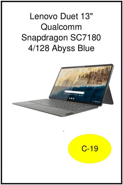 Ideapad Duet 5 Chromebook Laptop, 13.3" FHD OLED Touchscreen, Qualcomm Snapdragon SC7180, 4GB RAM, 128GB SSD, Abyss Blue, 82QS0001US