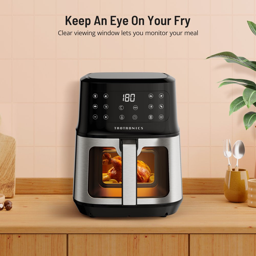 Air Fryer, 8-In-1 Airfryer Oven with Viewing Window Smart Touch 5.3 Quart