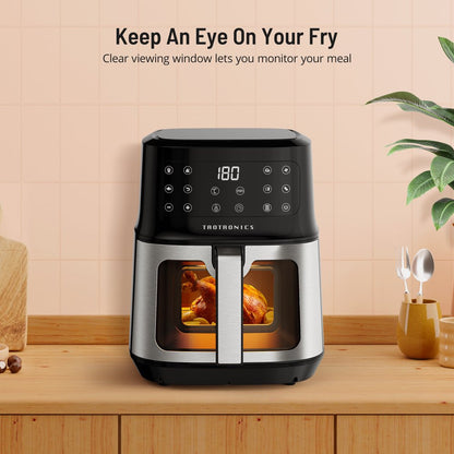Air Fryer, 8-In-1 Airfryer Oven with Viewing Window Smart Touch 5.3 Quart