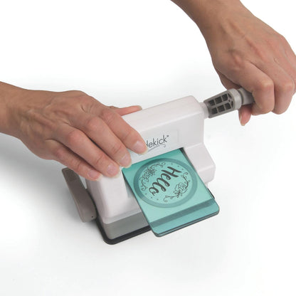 Sizzix Sidekick Starter Kit 661770 Portable Manual Die Cutting & Embossing Machine for Arts & Crafts, Scrapbooking & Cardmaking, 6.35 Cm Opening, 2.5" Opening, White