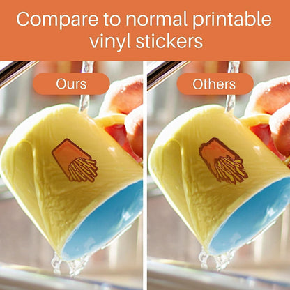 Sublimation Sticker Paper - 20 Pcs Glossy White Waterproof Sublimation Stickers
