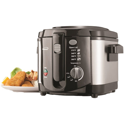 DF-720 1200W 8-Cup Electric Deep Fryer - Stainless Steel