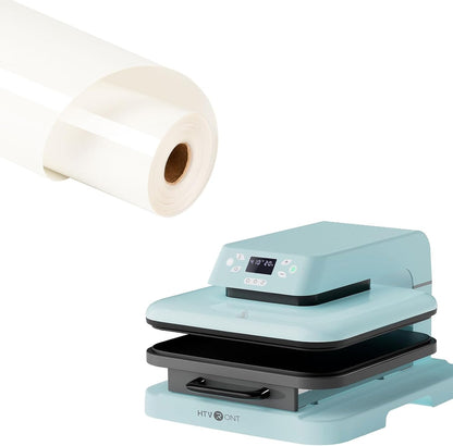 Automatic Heat Press Machine for T Shirts - Heat Press 15X15 &  White Heat Transfer Vinyl Roll - 12" X 30Ft