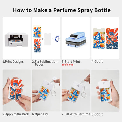 Sublimation Blanks Card Perfume Spray Bottle 1FL.OZ White 12 Pack