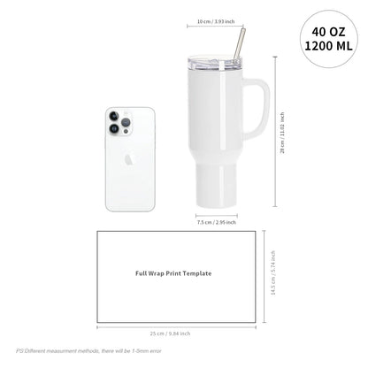 40 OZ 30 OZ Tumbler Heat Press Sublimation Starter Benginers Kit Bundle with Sublimation Tumblers 40 OZ and 20 Oz,Sublimation Tape,And Sublimation Paper