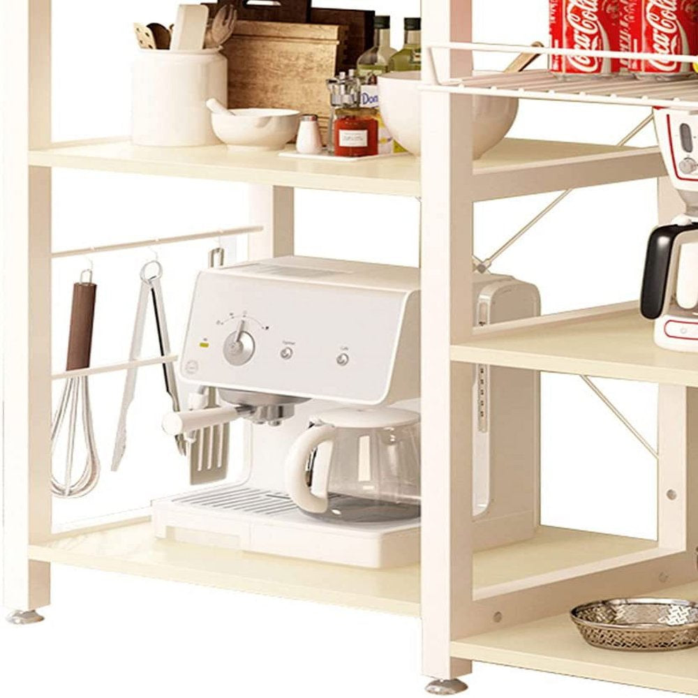 3-Tier Kitchen Island Cart Baker'S Rack- White Maple