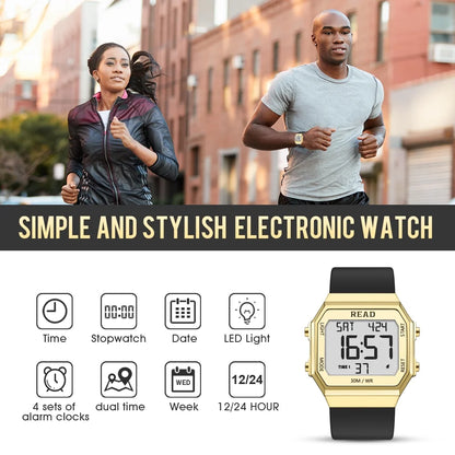 Men'S Wristwatches, Digital Watches, Men'S Sports Watches, Unisex Digital Wristwatch, Metal Case LCD Digital Watches, Men'S Digital Watches