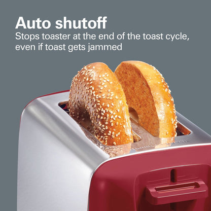 2 Slice Toaster, Extra-Wide Slots, Shade Selector, Toast Boost, Auto Shutoff, Red, 22623