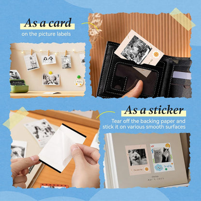 NIIMBOT Photo Papers Only Compatible with Pro Series Label Makers Thermal Picture Labels Good Idea to Print Photos, Beauty Memories, Note,List (2.13''X2.91''-54X74Mm)