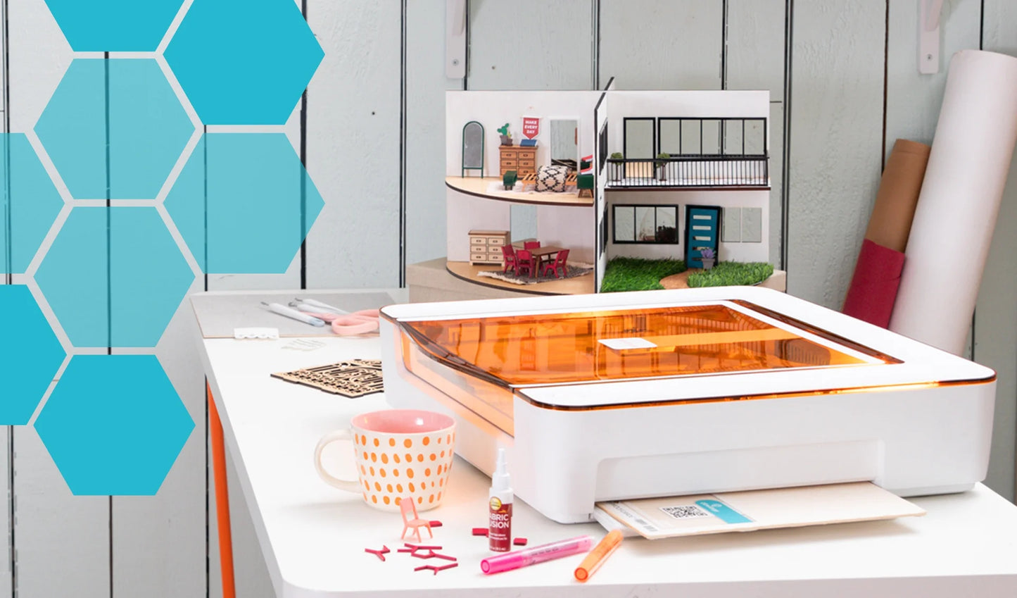 Aura 3D Printer Craft Laser Engraver and Cutter Machine, Compatible with Mac & PC, Works with Wood, Acrylic, Metal, Leather