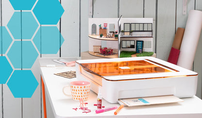 Aura 3D Printer Craft Laser Engraver and Cutter Machine, Compatible with Mac & PC, Works with Wood, Acrylic, Metal, Leather