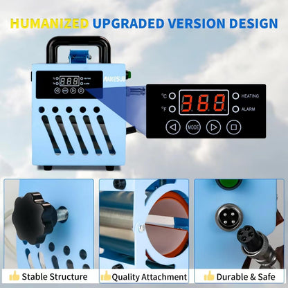 Mug Press Upgrade Mug Heat Press Machine for 10Oz-15Oz Coffee Mugs 16Oz Skinny Straight Cups, Handheld Lightweight Mug Press Sublimation Machine Cup Heat Press Mini Tumbler Press