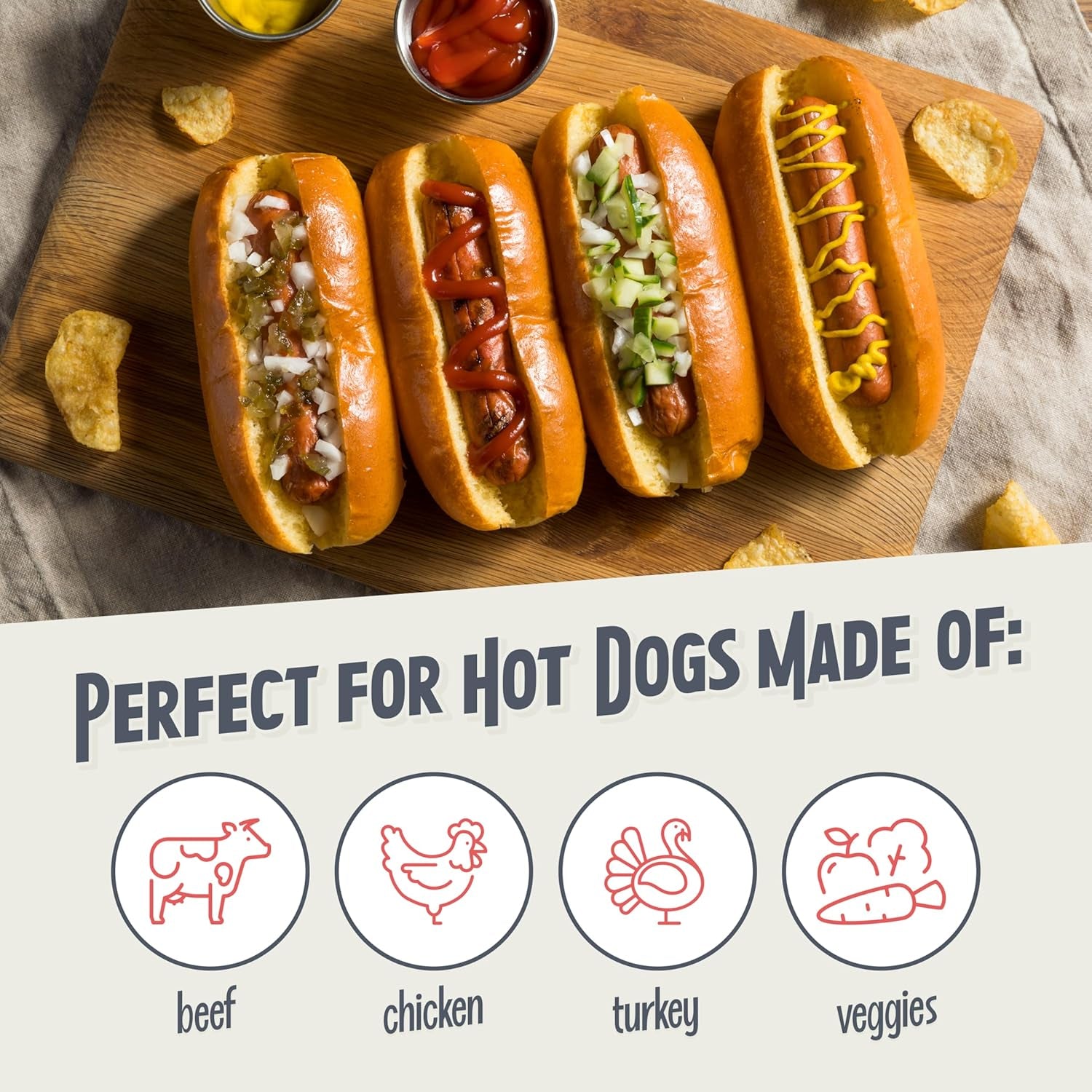 Nostalgia 2 Slot Hot Dog and Bun Toaster with Mini Tongs, Retro Hot Dog Toaster, Hot Dog Cooker That Works with Chicken, Turkey, Veggie Links, Sausages and Brats, Metallic Red