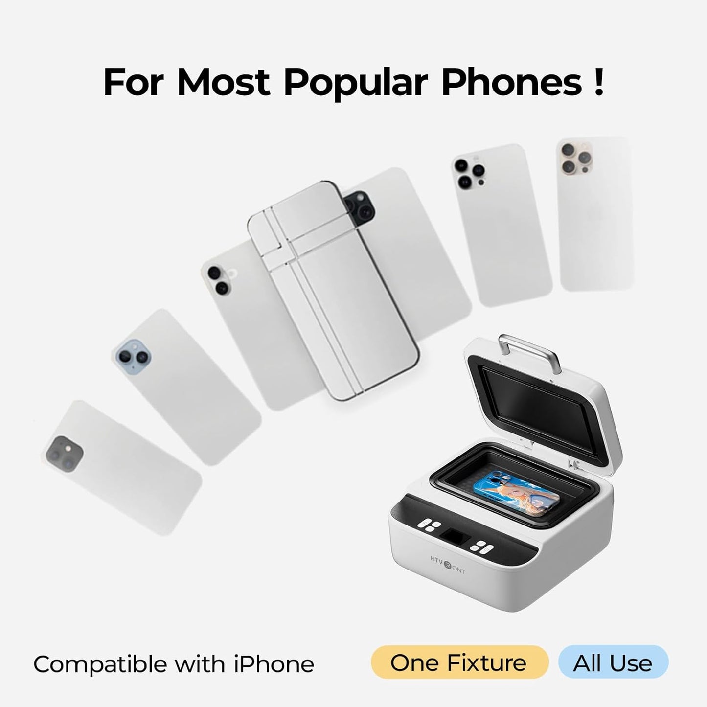 H17 Phone Cases Heat Press Vacuum Heat Press Machine for Phone Cases (Compatible with Iphone)+ Hat Press Machine - Hat Press Heat Machine for Caps Curved Teflon