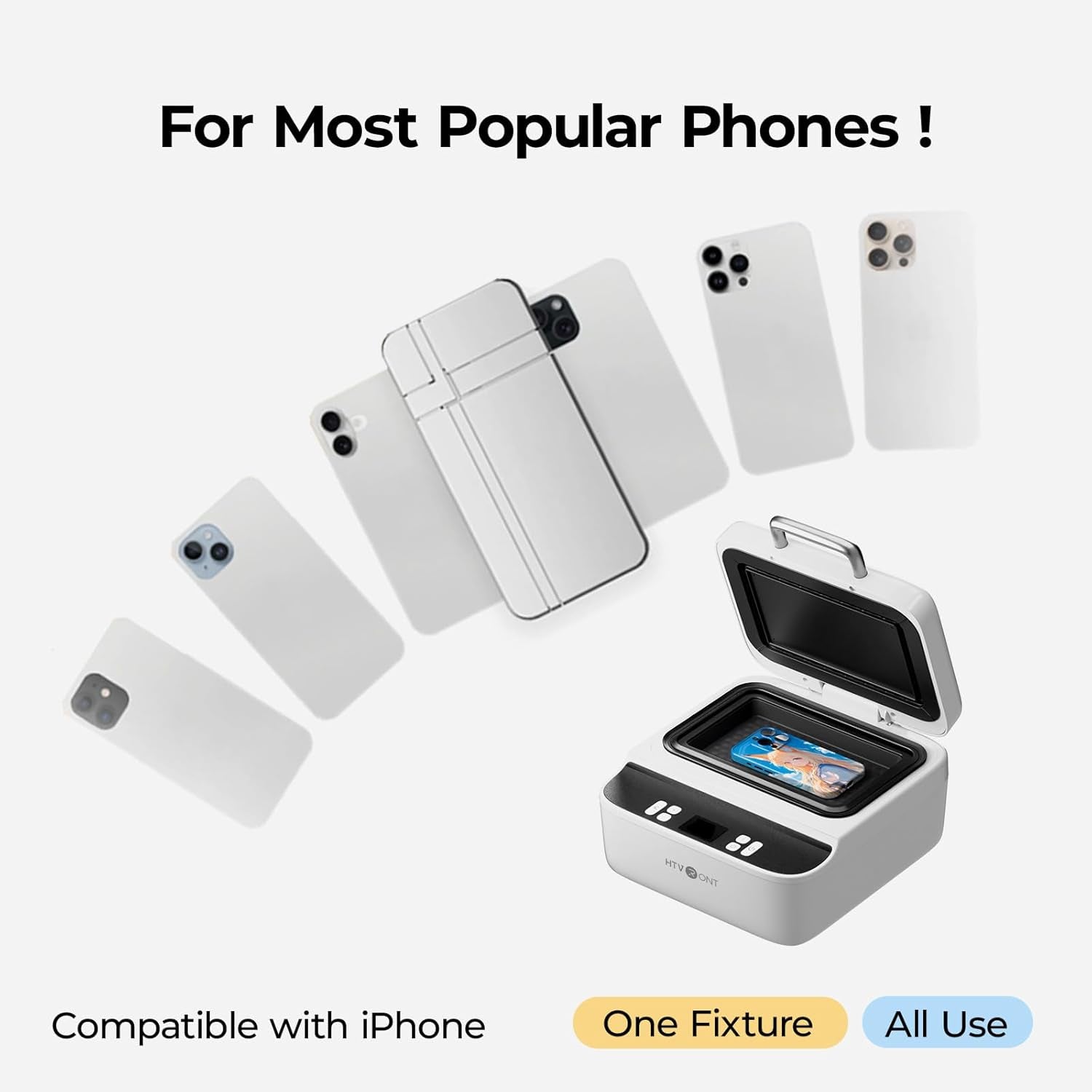 H17 Phone Cases Heat Press Vacuum Heat Press Machine for Phone Cases (Compatible with Iphone)+ Hat Press Machine - Hat Press Heat Machine for Caps Curved Teflon