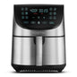 8 Qt Digital Air Fryer with 12-One Touch Presets, Stainless Steel, Black, 13 In, New