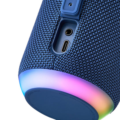 Medium Rugged Speaker with Bluetooth Wireless Technology and LED Lighting, Navy